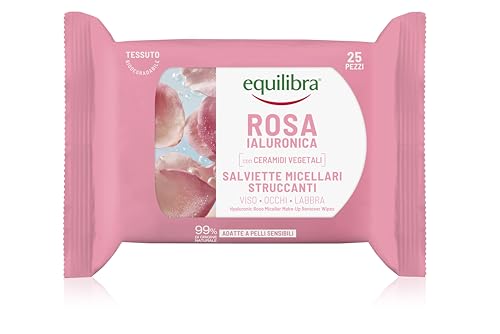 Equilibra Rosa Ialuronica Salviette Micellari Struccanti 25 pz
