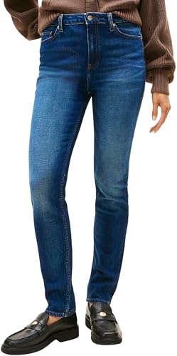 Tommy Hilfiger Donna Jeans New Doreen Slim Vita Media, Blu (New Doreen)