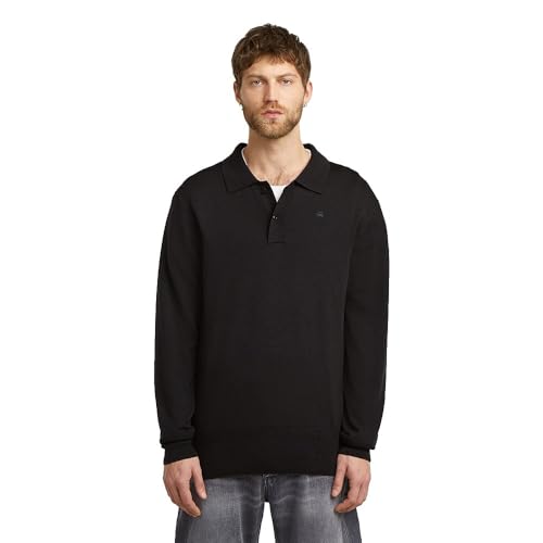 G-Star Premium Core Dunda Polo Knit LS Nero