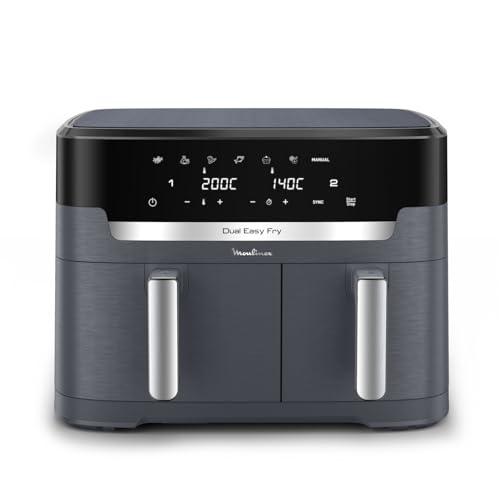Moulinex Dual Easy Fry XXL Friggitrice ad Aria 11 Litri Doppio Cestello