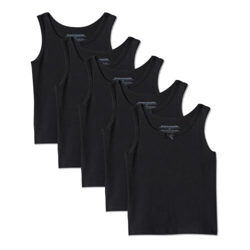 Amazon Essentials Canottiera Intima in Jersey di Cotone Bambine e ragazze, Pacco da 5