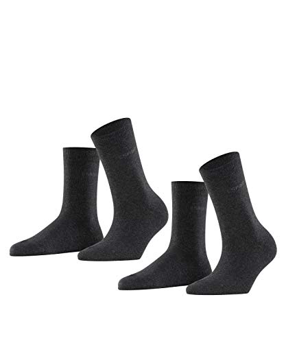 ESPRIT Uni 2-Pack W So cotone tinta unita confezione di 2 paia, Calzini Donna