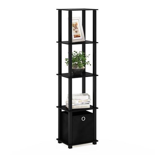 Furinno Scaffali senza Attrezzi Black/Black Bin 4