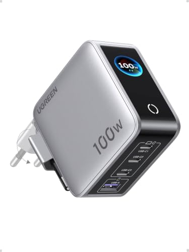 UGREEN Nexode Pro 100W Caricatore USB C Ricarica Rapido con Schermo TFT