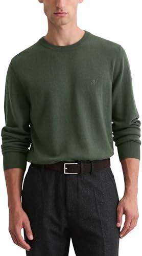 Marc O'Polo Uomo Pullover in Maglia con Scollo Rotondo