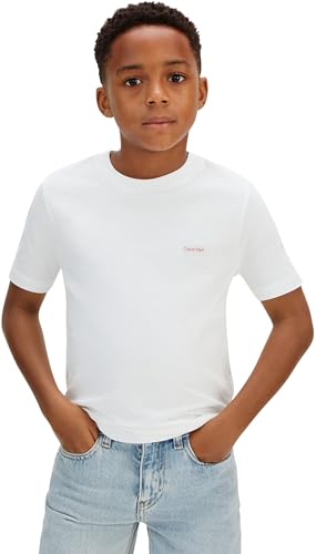 Calvin Klein T-Shirt Ragazzo Logo SS LVCKSJA08B Bianco