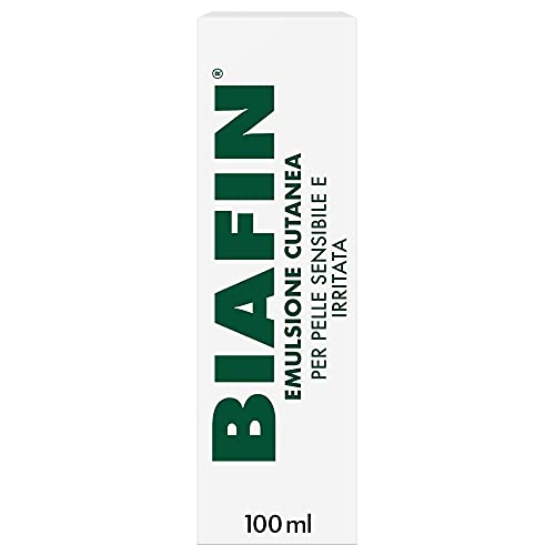 Biafin Emulsione Cutanea Idratante Lenitiva, Crema scottature, irritazioni e sfregamenti, Crema pelle sensibile e irritata, Pomata scottature ideale anche per tatuaggi e problemi cutanei