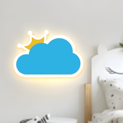 niuniaj Applique da Parete Interno 14W 1550LM Lampada da Parete Interno a Forma di Nuvola,Bianco Caldo Bianco Neutro Bianco Freddo Tricolore, 220V Applique Cameretta Bambina