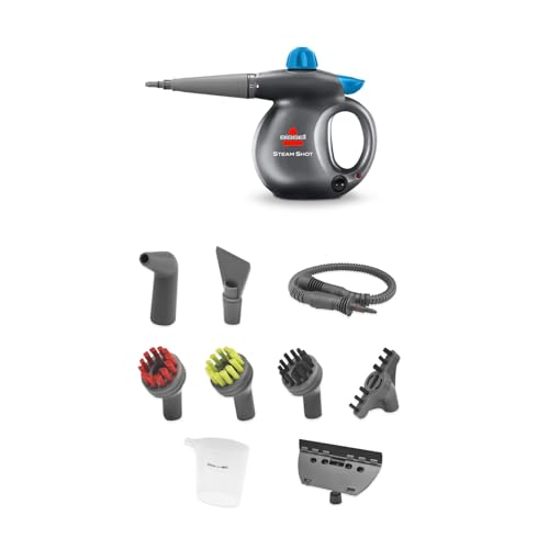 Bissell Steam Shot, Pulitore a vapore portatile con 10 accessori