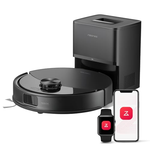 Roborock Q10 S5+, Robot Aspirapolvere con stazione, 10 kPa, panno sollevabile