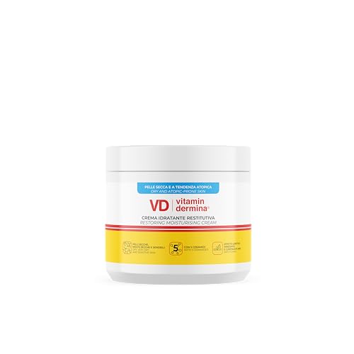 Vitamindermina Crema Idratante Restitutiva 400ml per Pelle Secca e Sensibile