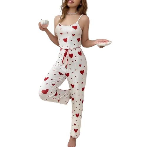 Set Pigiami Donna 2 Pezzi Canotta e Pantaloni Elastici