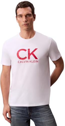 Calvin Klein Uomo T-Shirt Maniche Corte Graphic Tee Scollo Rotondo