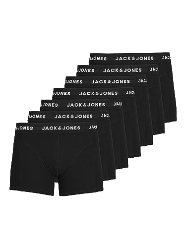 JACK & JONES Jachuey Boxer Uomo, Pacco da 7, Nero