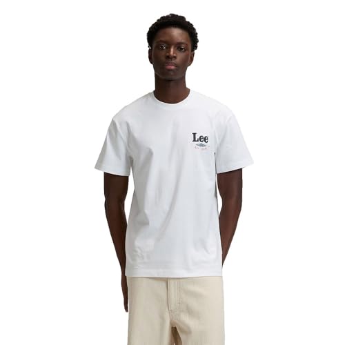 Lee Uomo Stamp Tee Bianco Brillante