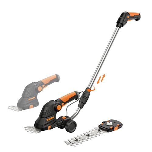 DOVAMAN GS03C Forbici per Erba a Batteria 7.2V con Prolunga e Ruote