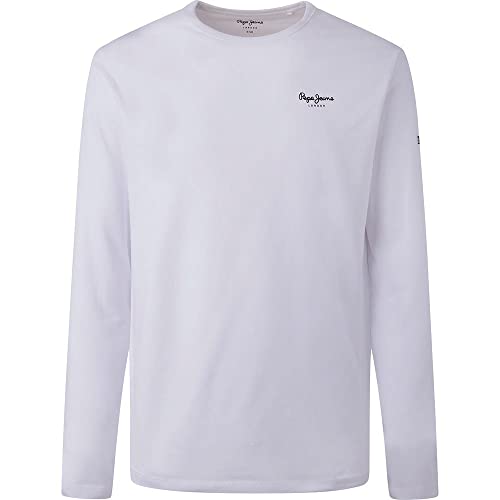 Pepe Jeans London Original Basic 3N Uomo Slim Fit Maglia Manica Lunga Cotone Stretch Girocollo