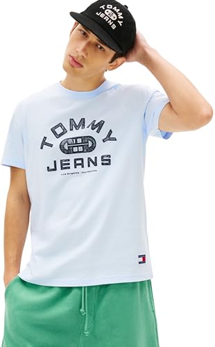 Tommy Jeans Uomo T-Shirt Maniche Corte Gym con Scollo Rotondo