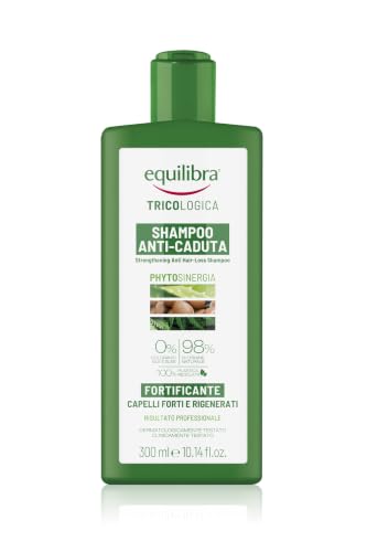 Shampoo Anti-Caduta Fortificante Equilibra con Aloe Vera, Olio di Argan e Cheratina Vegetale, 300 ml