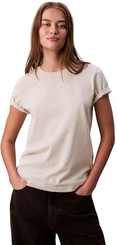Calvin Klein T-Shirt Donna Maniche Corte con Scollo Rotondo