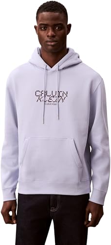 Calvin Klein Felpe LS 350Fleece Calvin Tech Graphic, Casual Blue