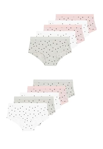 Marks & Spencer Confezione da 10 Shorts con Cuori in Misto Cotone Ragazze