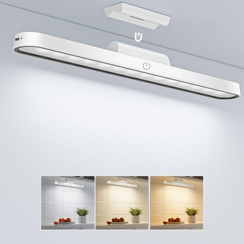TOPPLEE Luce LED Sottopensile 2500mAh Magnetica Touch Dimmerabile Ricaricabile