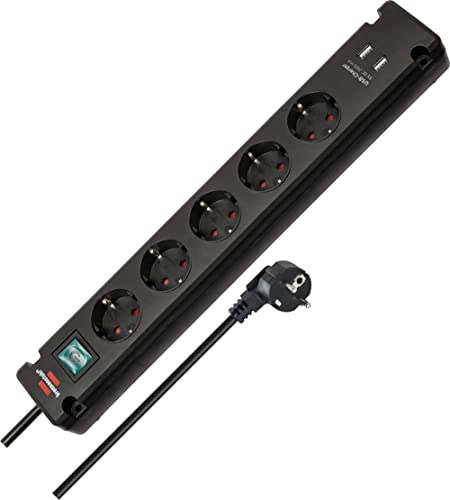 Tomas Bremounta Multipresa 3m 5 Prese + 2 USB Nero