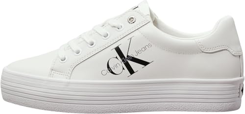 Calvin Klein Vulc Flatform Laceup Low Lth Zeppa Sneakers Donna