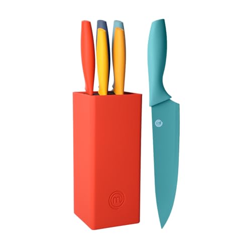 MasterChef Set Coltelli da Cucina con Ceppo Universale, Portacoltelli