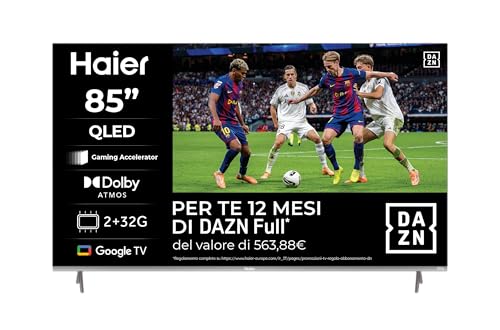 Haier QLED 4K UHD H85Q80FUX 85'' Smart TV Google TV