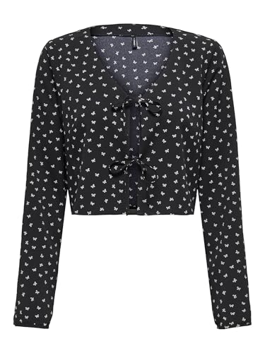 Onlnova Life Vis L/S Hailey Tie Top