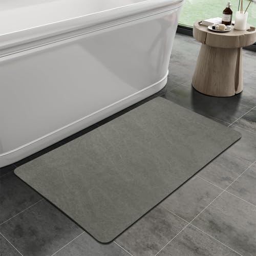 Yunlaishaocer Tappetino Bagno Diatomite,40 x 60 cm Asciugatura Rapida Antiscivolo Tappetino Bagno Assorbente,tappetino da bagno Diatomite Lavabil per Doccia,Cucina,WC
