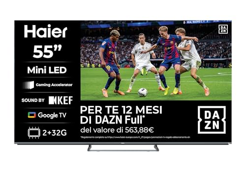 Haier QD MiniLED 4K UHD H55M80FUX Smart TV 55" Google TV 2025