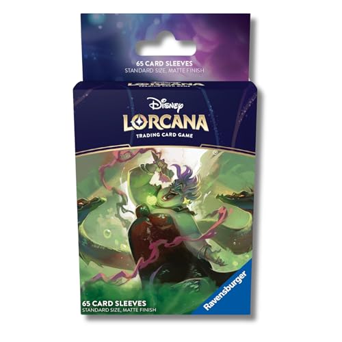 Ravensburger Disney Lorcana TCG Set 7 Bustine Protettive Ursula, 65 pezzi