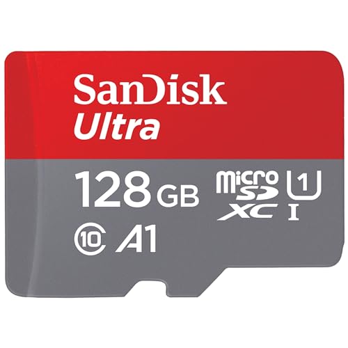 SanDisk Ultra 128GB microSDXC + adattatore SD, Classe 10 U1 A1