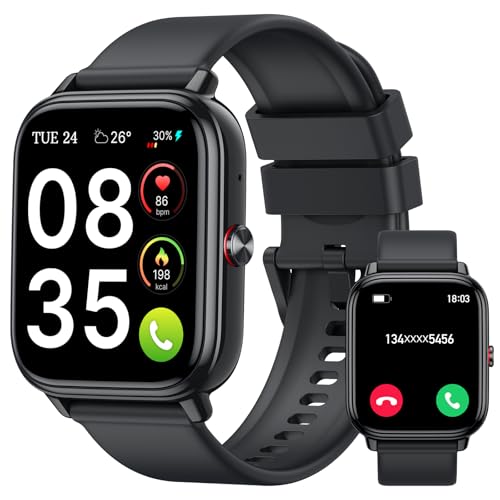 Smartwatch Uomo Donna, 1.83"HD Orologio con Chiamate Bluetooth, 110+ Modalità Sportive, Fitness Tracker con Batteria da 1000mAh, Autonomia 20 Giorni, Impermeabile IP68 Smartwatch per Android/iOS