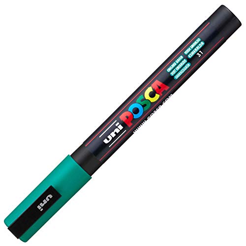 uni-ball POSCA Marcatore punta tonda fine, verde smeraldo