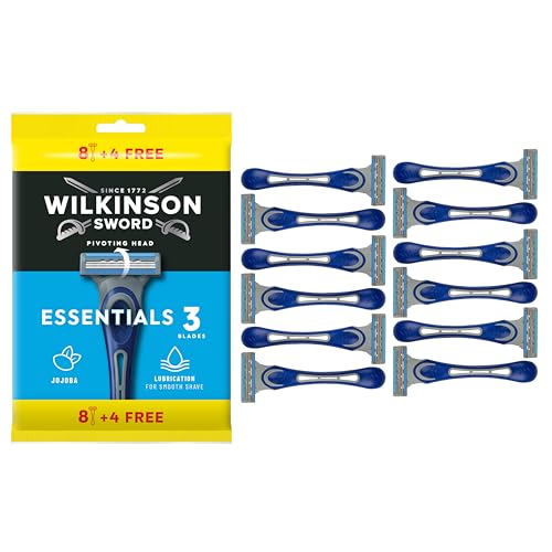 Wilkinson Sword Extra 3 Essentials Rasoi usa e getta 12 Pezzi