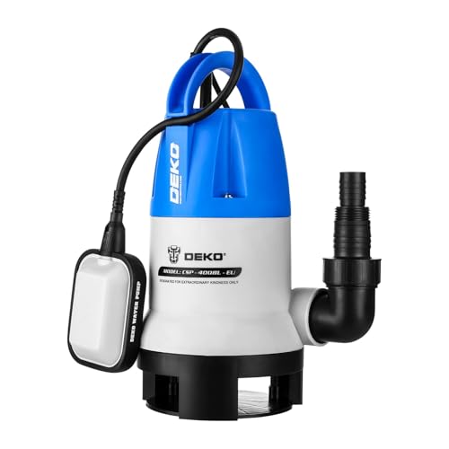 DEKO Pompa sommergibile 400W 8000L/H per acqua pulita/sporca