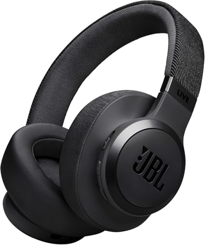 JBL Live 770 NC Cuffie Over-Ear Bluetooth Wireless, con Cancellazione Adattiva del Rumore, SmartAmbient, Personi-Fi 2.0, JBL Surround, Connessione Multipoint, fino a 65 Ore di Autonomia