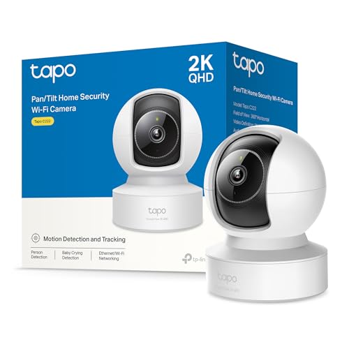 Tapo C222 Telecamera WiFi Interno 2K 4MP QHD 360°