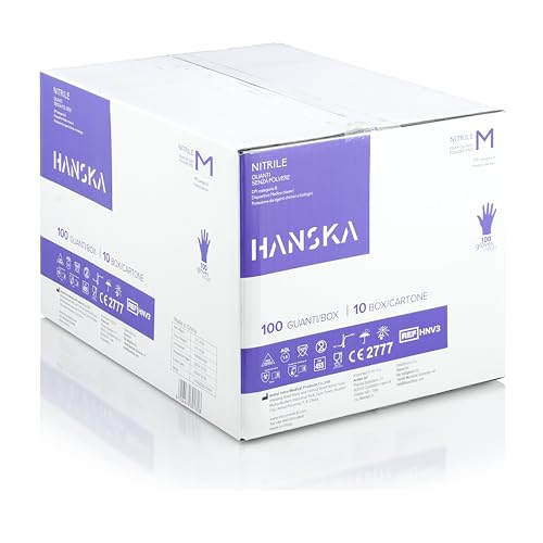 HANSKA 1000 Guanti Monouso Nitrile Viola