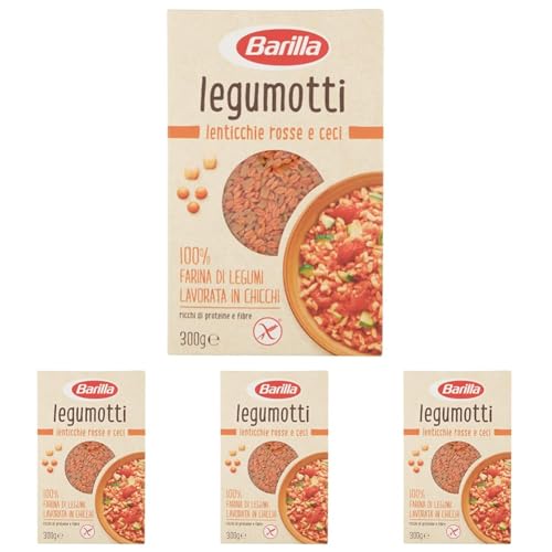 Barilla Legumotti Lenticchie Rosse e Ceci, Ricchi di Proteine e Fibre, senza Glutine, 300g