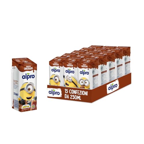 Alpro Minions Bevanda di Soia al Gusto Cioccolato, 15x250 ml