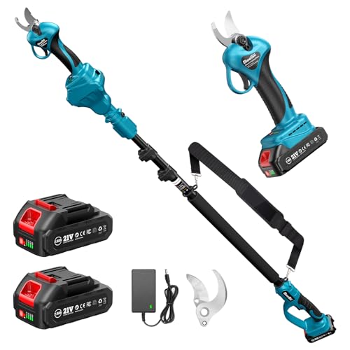 SEESII Forbici Potatura Elettriche 2 in 1 33mm con Asta Telescopica 4,57m