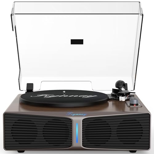 Giradischi Bluetooth Marrone con Altoparlanti Integrati AT-3600L