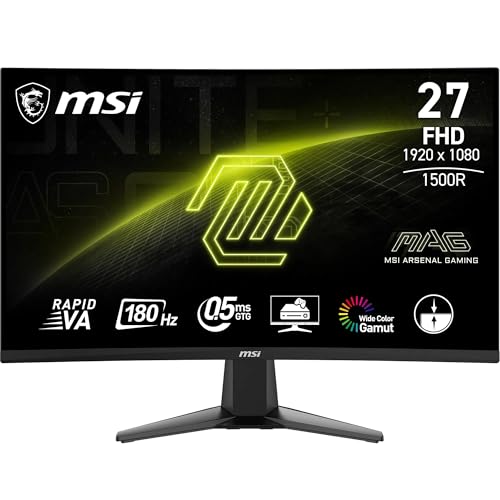 MSI MAG 27C6F Monitor Gaming Curvo 27" FHD 180Hz