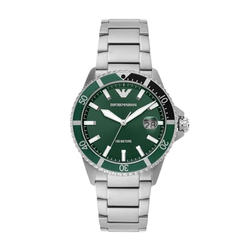 Emporio Armani Orologio Uomo Tre Lancette Data Acciaio 42mm