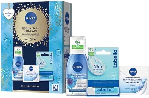 NIVEA Essentials Skincare Kit cofanetto regalo donna, Set regalo donna con Crema Viso Idratante